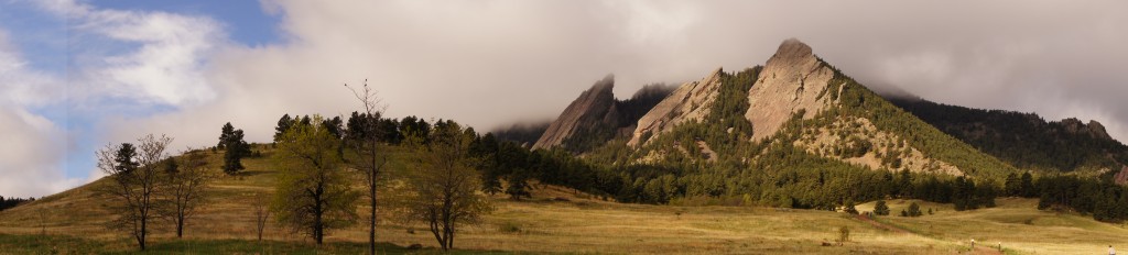 The Flatirons in Clouds
