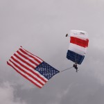 American Flag and skydiver American Flag and skydiver