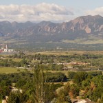 Flatirons from Heatherwood open space Flatirons from Heatherwood open space