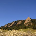 Moon over The Flatirons Boulder Colorado