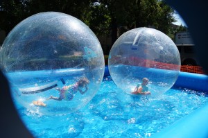 Kids in Water Balls