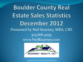 Boulder Real Estate Statistics Slideshow
