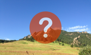 Question Mark over Boulder