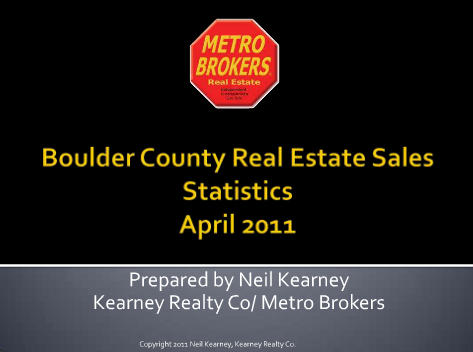 Boulder Real Estate Statistics April 2011