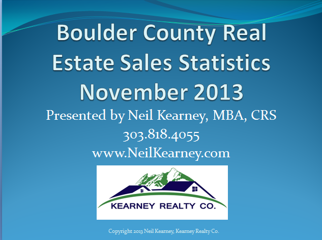 Boulder Real Estate Statistics November 2013