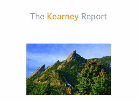 The Kearney Report – 1st Quarter 2014