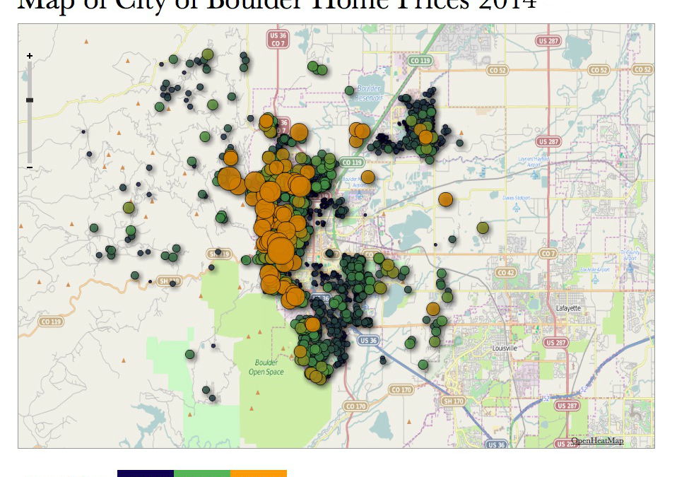 Mapping Boulder Home Sales By Price and Location