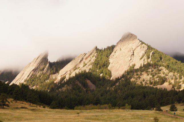 The Flatirons in Clouds