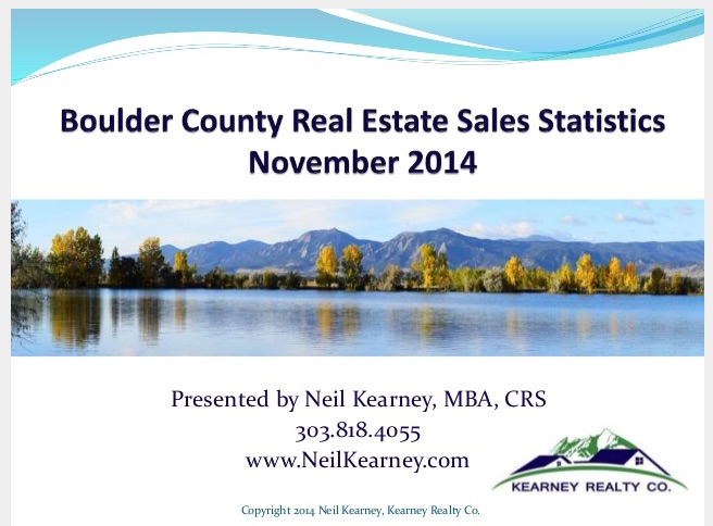Boulder County Real Estate Statistics November 2014