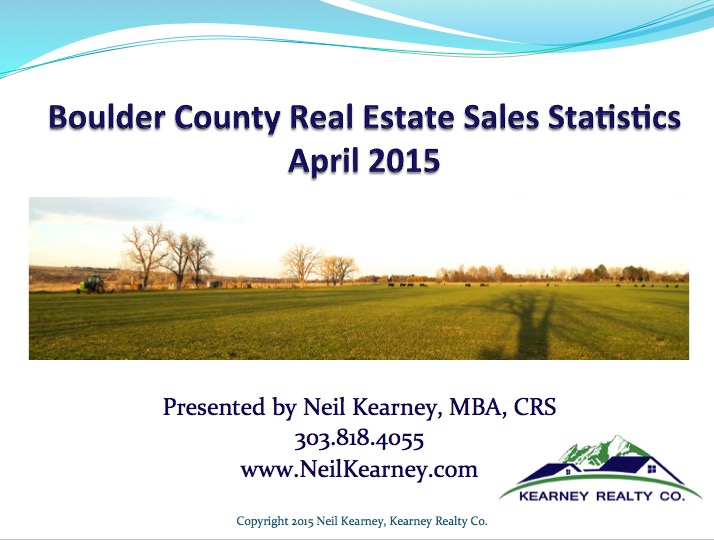 Boulder County Real Estate Statistics – April 2015