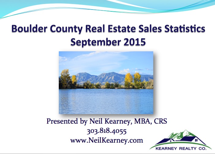 Boulder County Real Estate Statistics – September 2015