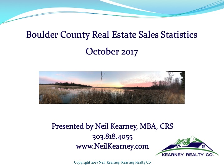 Boulder County Real Estate Statistics October 2017