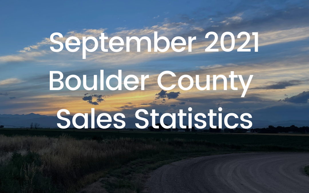 September Real Estate Statistics – Boulder County
